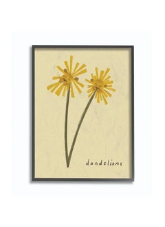 Stupell Industries Dandelions Flower Cute Lion Animal Kids Nursery Drawing Design By Artist Daphne Polselli Wall Art 16 X 20 Black Framed  - Image 1