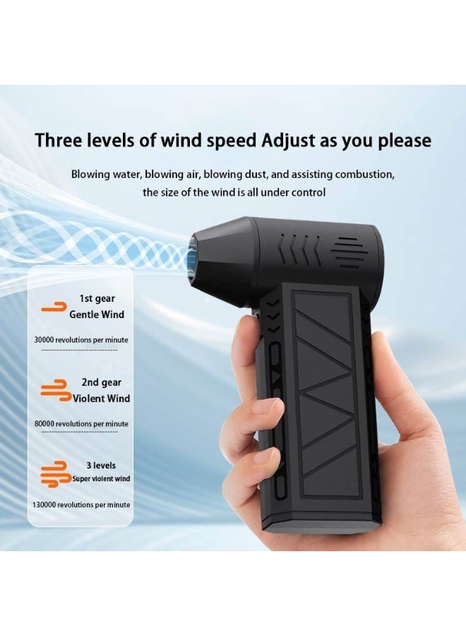 RION 130,000RPM Compressed Air Duster, Cordless Turbo Air Blower with 5000mAh Battery, Portable Mini Dust Cleaner for Car, Home & Office - Image 4