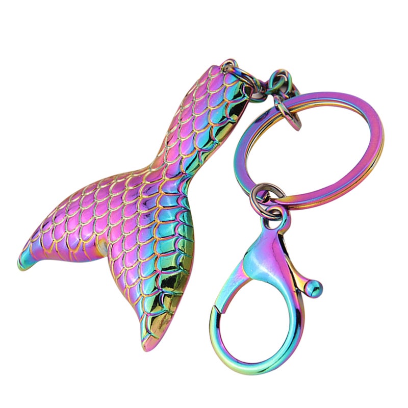 🔧 سلسلة مفاتيح معدنية بتصميم ذيل حورية البحر صغيرة الحجم ومتعددة الاستخدامات للاستخدام اليومي - Image 5