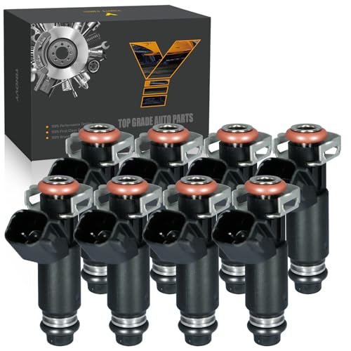 YIHOVY Fuel Injectors 12580426 fit for Chevrolet 20022006 Tahoe Suburban Silverado 2005 Avalanche 1500 2007 Express 1500 V8 53L Flex fit for GMC 20022006 Yukon Sierra 1500 V8 53L Flex FJ502 8 - Image 1