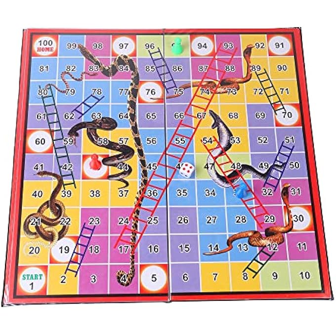 Ekta New Ludo Snakes and Ladders Board Game Multicolor - Image 4