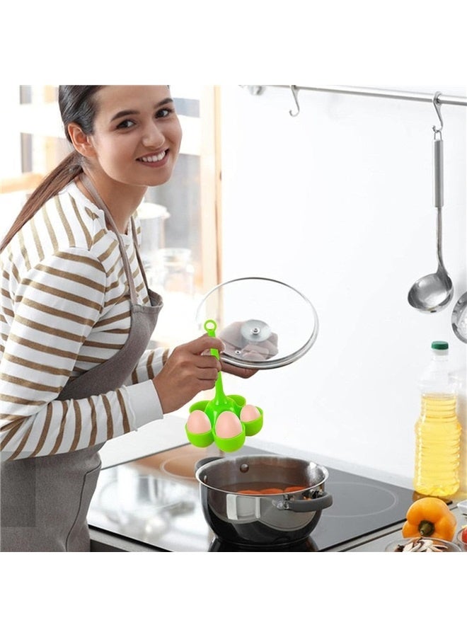 2pcs 5 Holes Egg Cooker, resistant Silicone Egg Boiler Egg Tray BPA Free With Handles Egg Rack Egg Steam Cup Tray Kitchen Gadgets  - Image 3