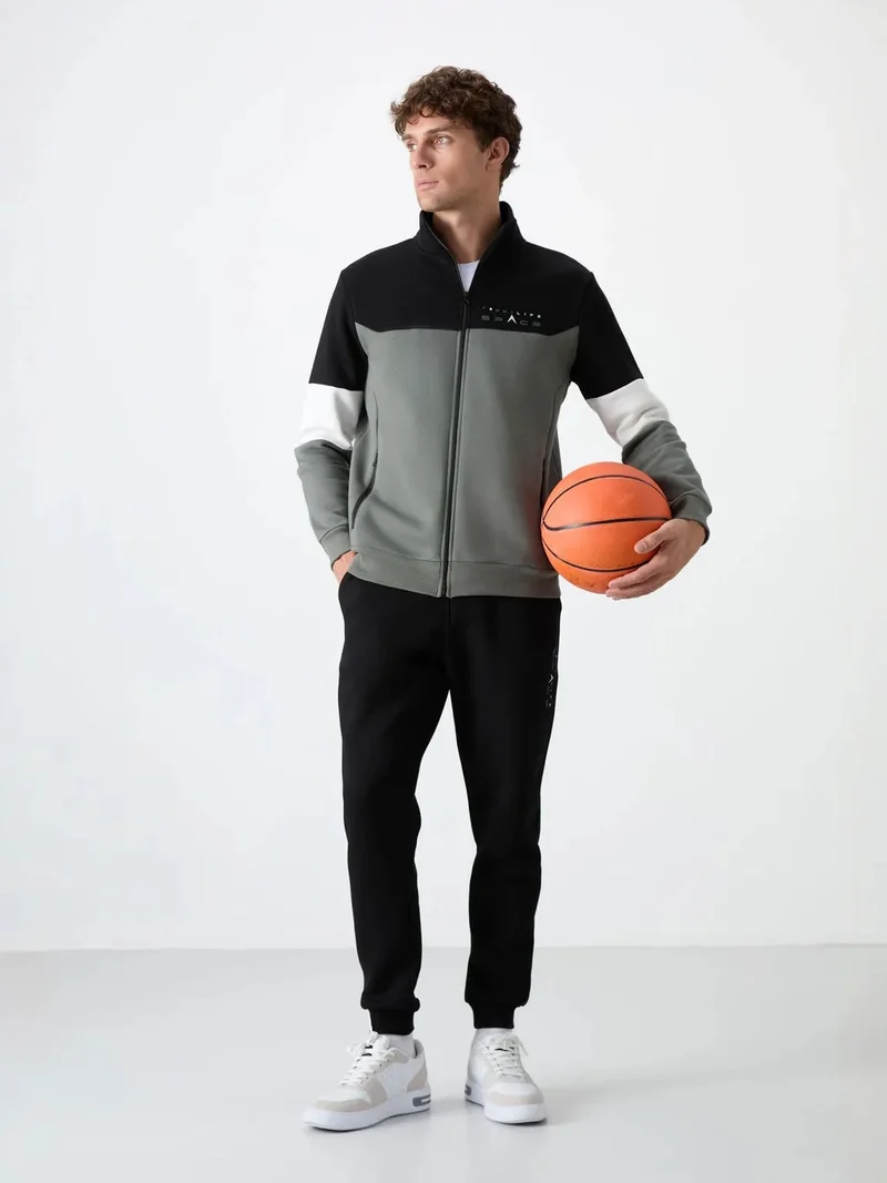 تومي لايف TOMMY Men's Color-Blocked Zip Sweatshirt And Pants Set