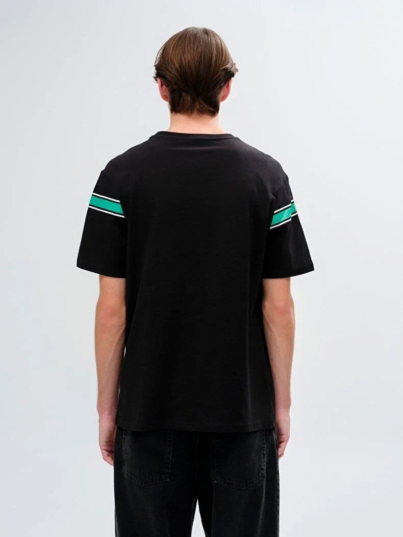 LTB PITEHA Logo Striped Black T-shirt 1225842196089