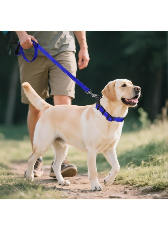 Q TRIPLE A Reflective Dog Collar with Soft Neoprene Padding, Metal D-Ring and Adjustable Length, Premium Nylon Material (Color: Blue) - Image 5
