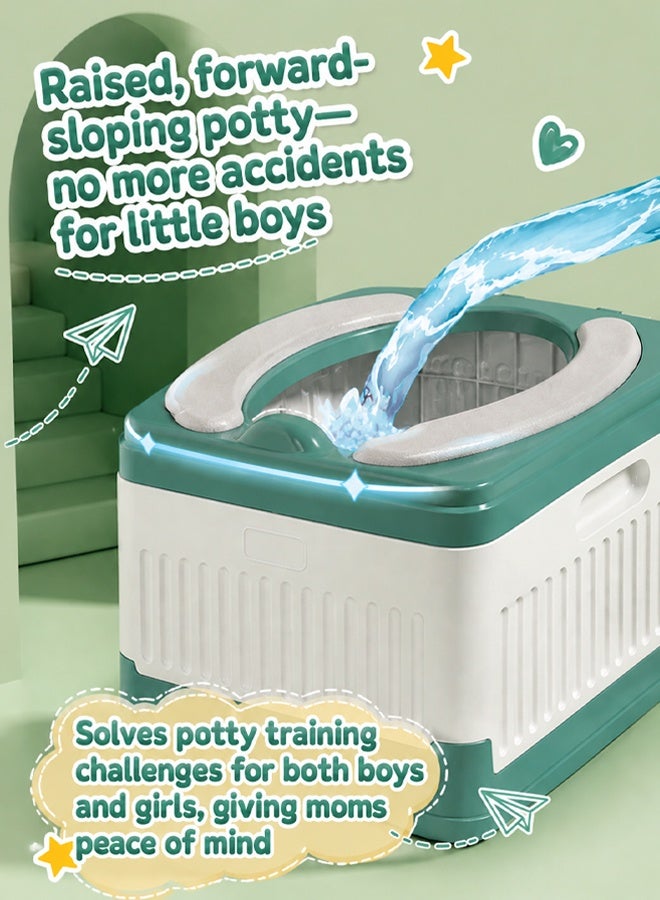 Arabayt Portable potty training seat for toddlers, foldable toilet for children and infants, travel potty for kids—suitable for use in cars, while camping, or on chairs; for indoor and outdoor use; includes 15 disposable liners - Image 2