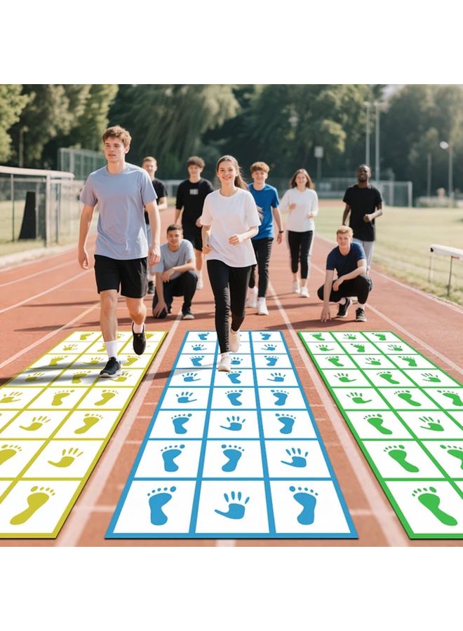 Red Sensory Folding Floor Game Set Body Coordination Balance Challenge Portable For Outdoor Team Building - Image 4