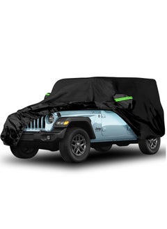 Waterproof Car Cover, for Jeep Wrangler with Door Zipper Waterproof All Weather, Car Cover Outdoor Sun UV Rain Dust Protection