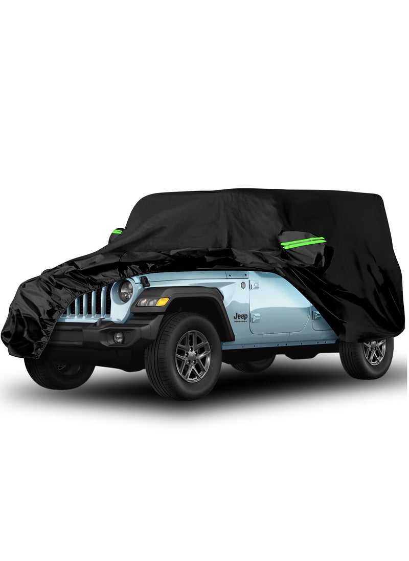 SYOSI - Waterproof Car Cover, for Jeep Wrangler with Door Zipper Waterproof All Weather, Car Cover Outdoor Sun UV Rain Dust Protection - Image 1