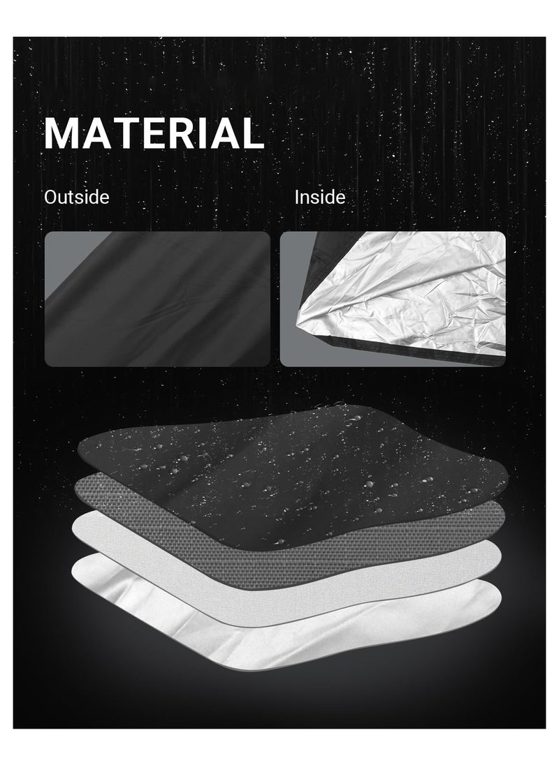 SYOSI - Waterproof Car Cover, for Jeep Wrangler with Door Zipper Waterproof All Weather, Car Cover Outdoor Sun UV Rain Dust Protection - Image 1