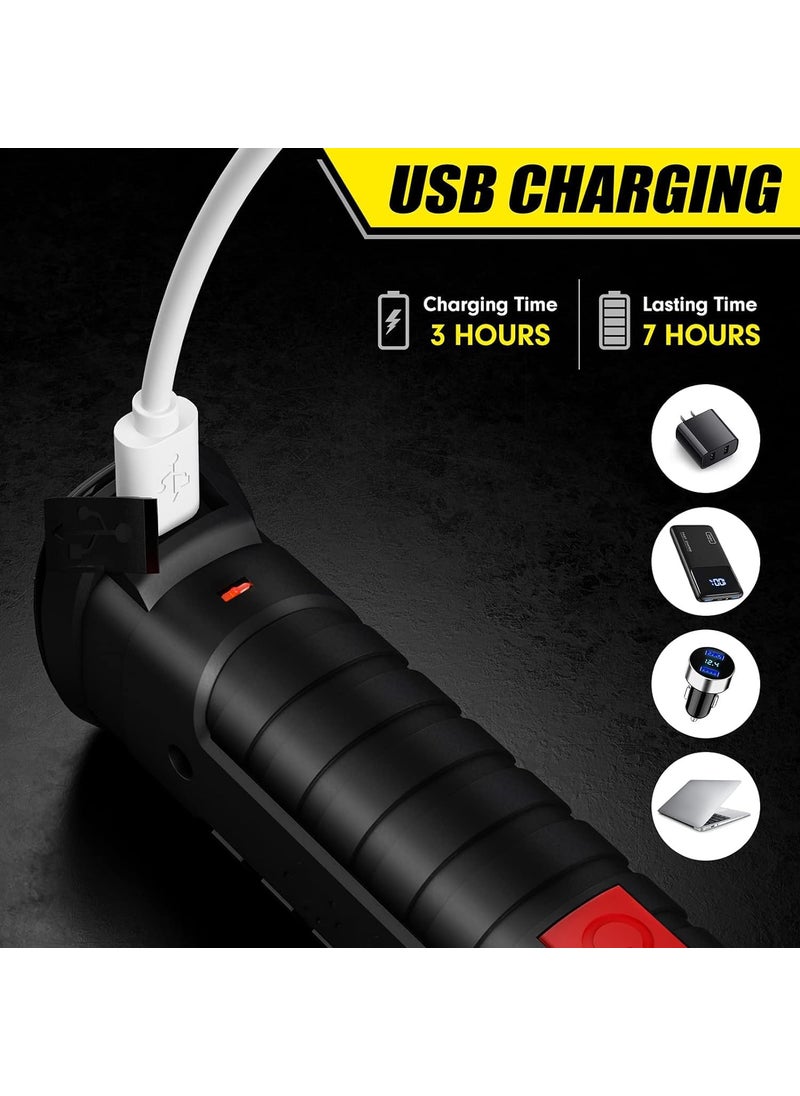 VERSENIO - VERSENIO Portable Rechargeable Torch LED Flashlight with 4 Lighting Modes Magnetic Base Hanging Hook 360Degree Ambient Light Emergency Light with for Car Home Emergency Camping Garage - Image 1