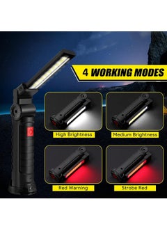 VERSENIO VERSENIO Portable Rechargeable Torch LED Flashlight with 4 Lighting Modes Magnetic Base Hanging Hook 360Degree Ambient Light Emergency Light with for Car Home Emergency Camping Garage  - Image 4