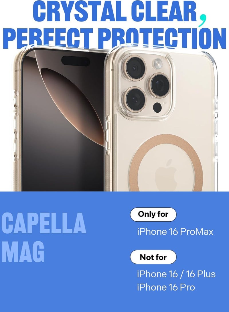 Caseology Capella Mag for iPhone 16 Pro MAX MagSafe Case Cover (2024) - Clear Sepia Gold - Image 2
