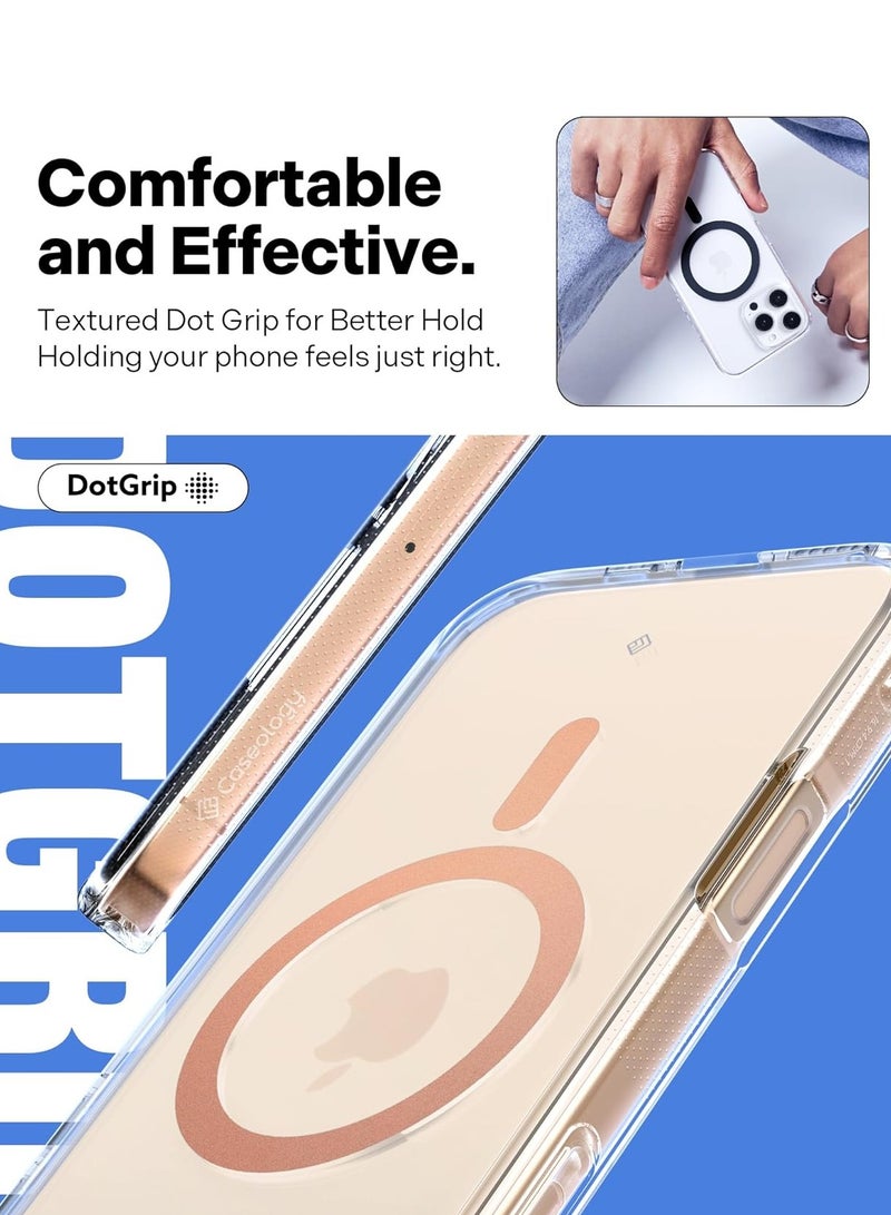 Caseology Capella Mag for iPhone 16 Pro MAX MagSafe Case Cover (2024) - Clear Sepia Gold - Image 5