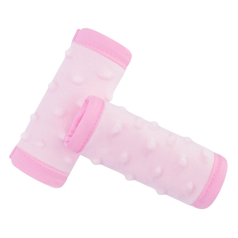 Pro Goleem Car Seat Strap Covers for Babies Girl Soft Car Seat Strap Shoulder Pads for All Car Seats, Stroller, Pushcar, Small Size Designed for Newborn, Pink - Image 1