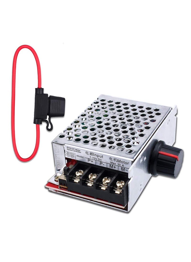 KeeYees KeeYees 770V 30A PWM DC Motor Speed Controller Switch Control 12V 24V 36V 48V with 30 Amp Fuse 