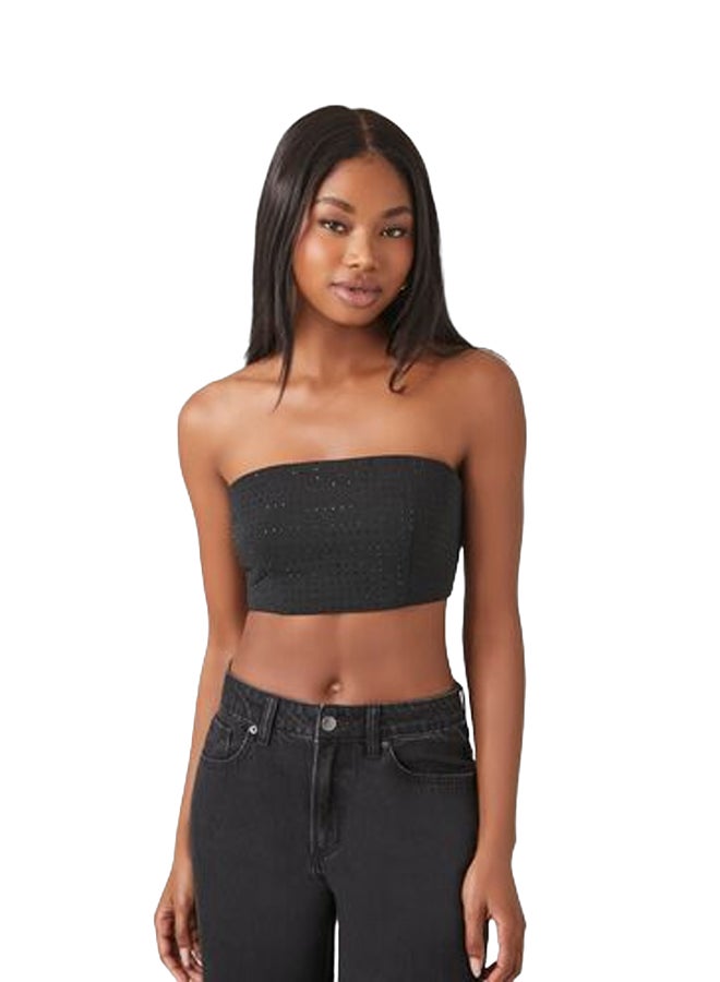 FOREVER 21 Rhinestone Cropped Tube Top - Image 1
