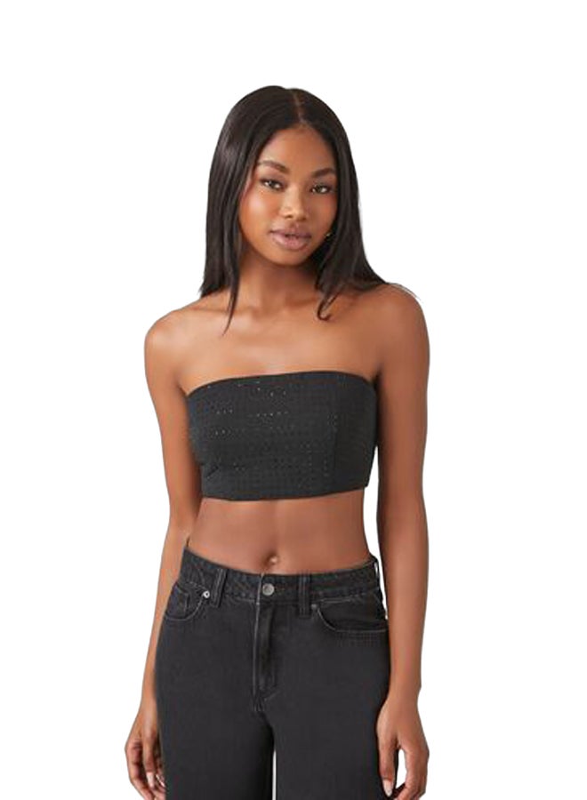 FOREVER 21 Rhinestone Cropped Tube Top - Image 2