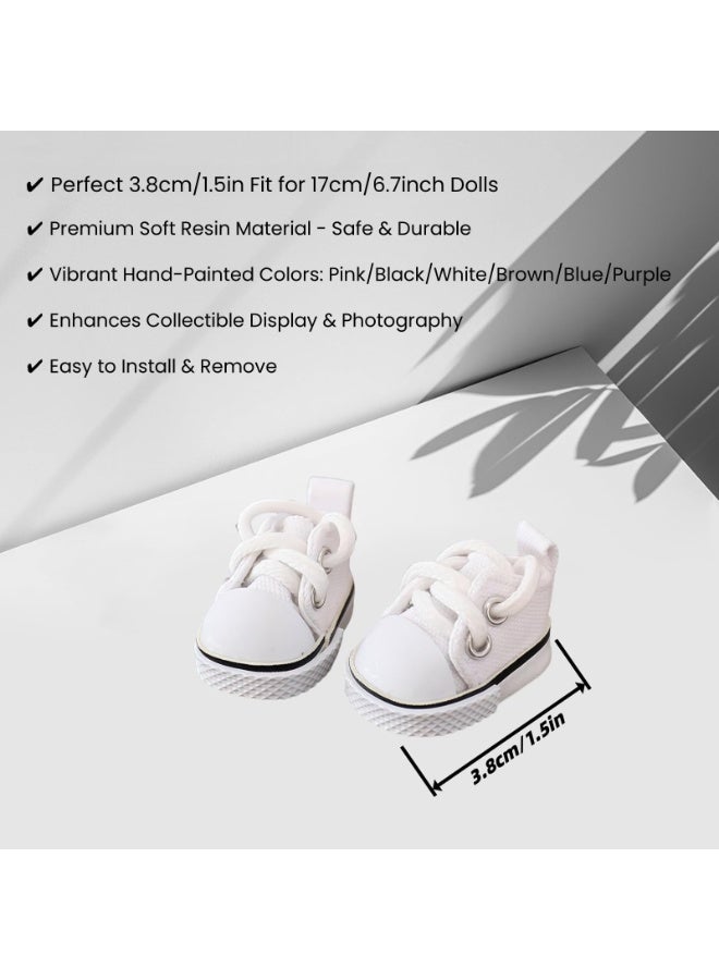 Luck Lab 5 Set 17cm Doll Clothes Accessories for 17cm Dolls Clothes,  Heart Shaped Velvet Hat, Small kettle, Glasses, Canvas Shoes ，Choose from three styles - Image 4