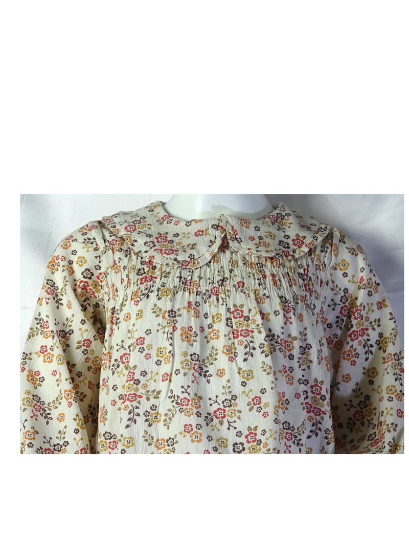 شلــــتر صناعة تركية فاخرة؛ بلوزة بنات بأكمام طويلة و بأزهار جميلة من مجموعة شلــــتر 35600 - Image 3