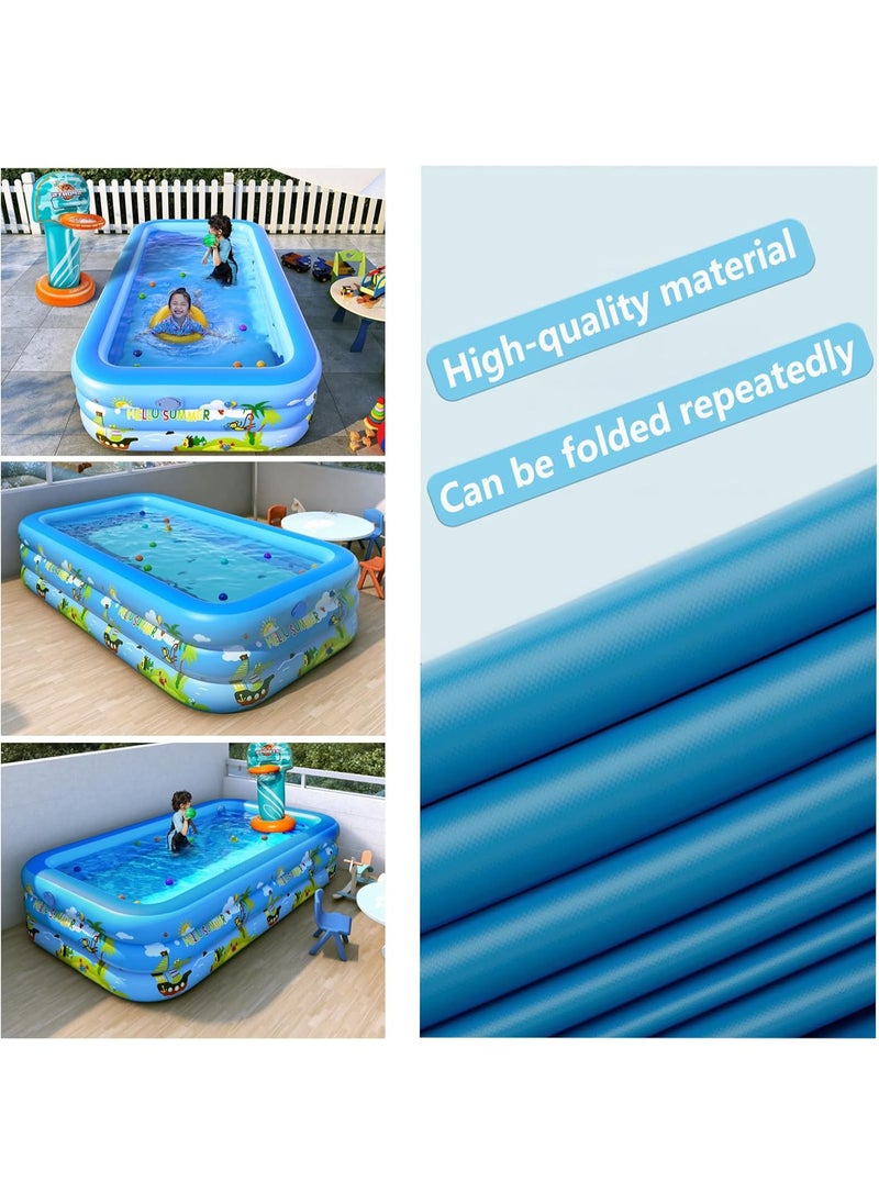 HI-FINE Inflatable Swimming Pool for Kids,3 Tier Thickened Swimming Pools,Paddling Pool for Toddlers Backyard Outdoor Garden backyard Summer Water Party Pool  - Image 3