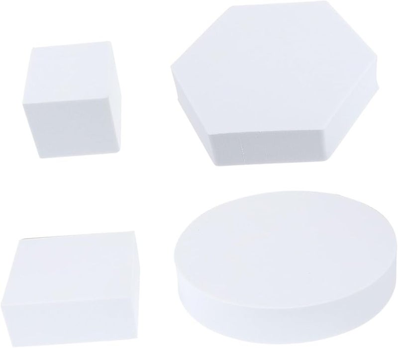 White Geometric Photo Props Backgrounds For Lipstick Jewelry Makeup Food Photography Easy To Clean - Image 2