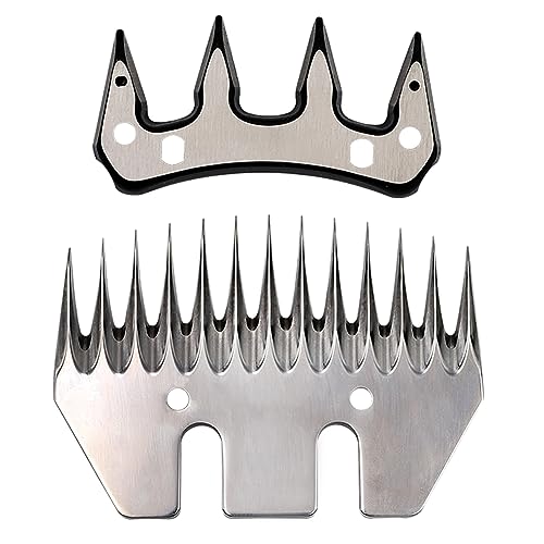MUDUOBAN Sheep Shears Blades Replacement Clipper Blades Stainless Steel Straight 13 Tooth Electric Wool Comb Cutter Goats Clipper Scissors Blade - Image 1