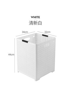 Dirty Clothes Blue Foldable Organizer Storage Basket Portable Plastic Dirty Clothes Basket Clothes Storage Basket Laundry Basket Wholesale Fresh white