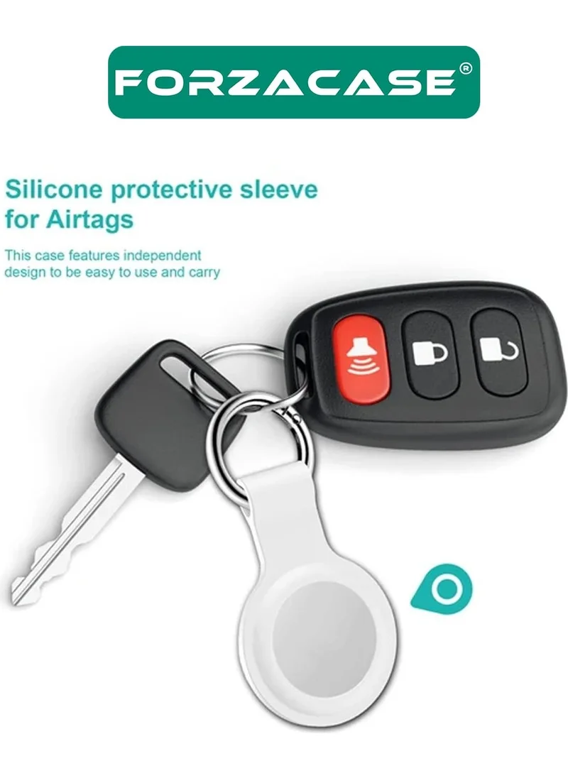 Forzacase Anti-Scratch Silicone Protective Case Keychain for Airtag - FC741