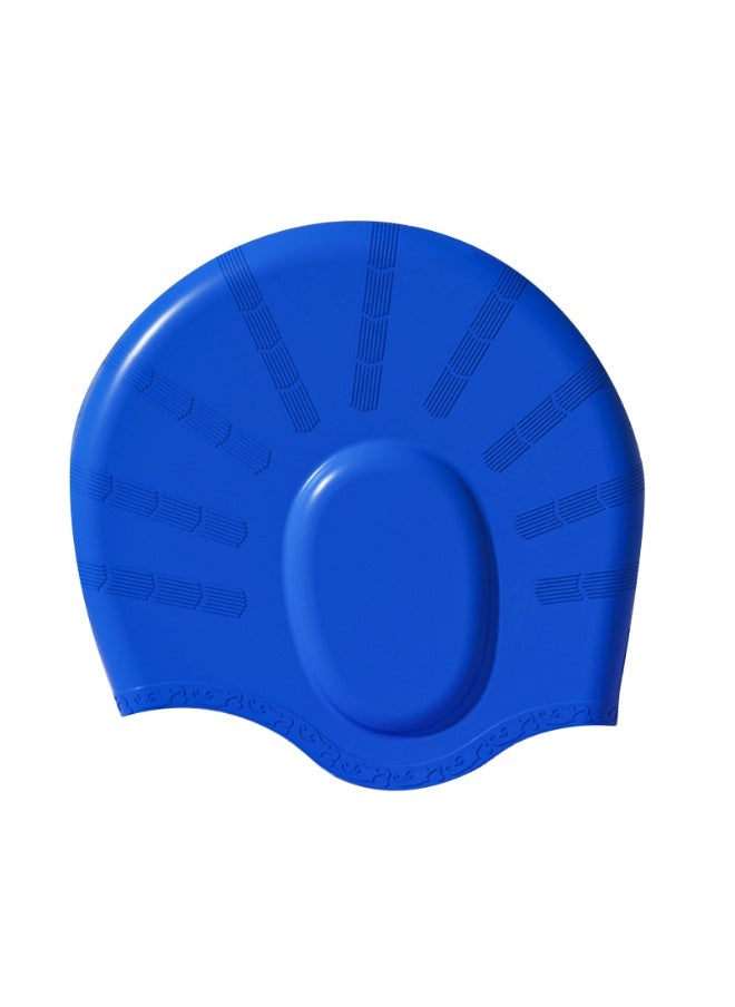 Generic Men Women Silicone Swimming Cap with Ear Protection  - Image 1