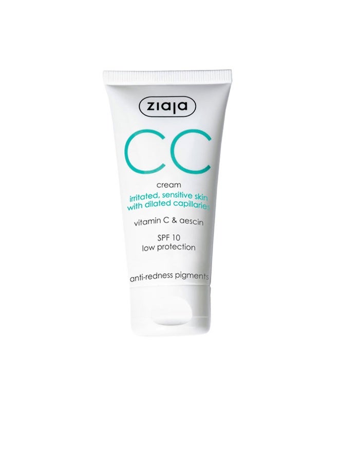 Ziaja CC Cream for Irritated, Sensitive Skin with Dilated Capillaries 50ml - Image 1