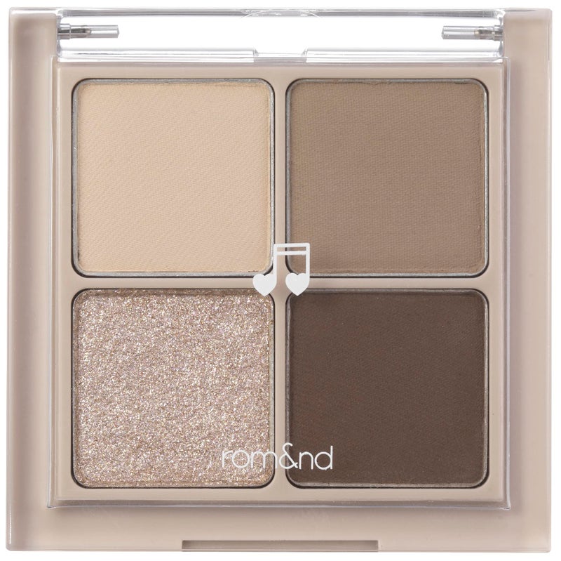 rom&nd romand Better Than Eyes 6 colors | Basics Eyeshadow Palette,Velvety Texture, long-lasting makeup, Galaxy pearl glitter, MLBB, MEBB| 6g/0.21oz No.M02 DRY BUCKWHEAT FLOWER - Image 1