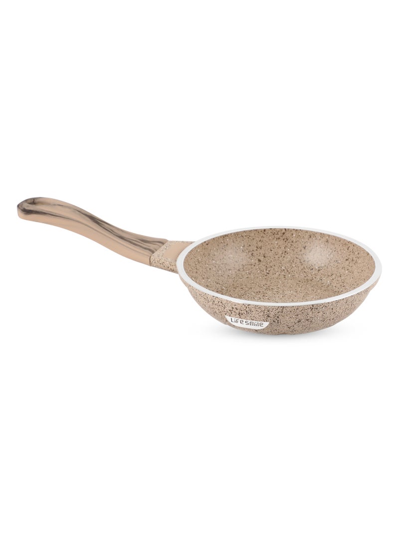 Life Smile 14cm Non-Stick Fry Pan | Multi-Layer Granite Coating | Energy Saving Bottom | PFOA-Free | Induction & Gas Compatible | 0.45L Mini Frying Pan - Image 1