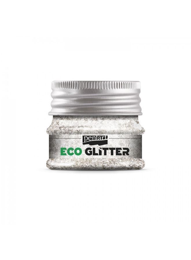 Eco glitter coarse 15g, silver