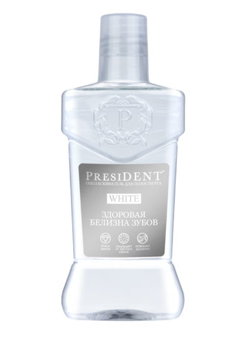President White Mouthwash 250ml – For Teeth Whitening and All-Day Freshness