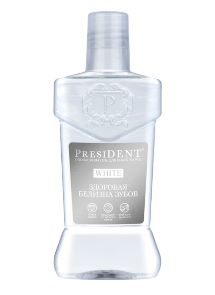 President White Mouthwash 250ml – For Teeth Whitening and All-Day Freshness