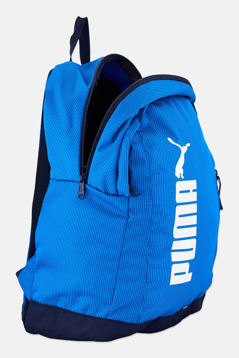 PUMA Men Brand Logo Backpack, Blue - Image 3