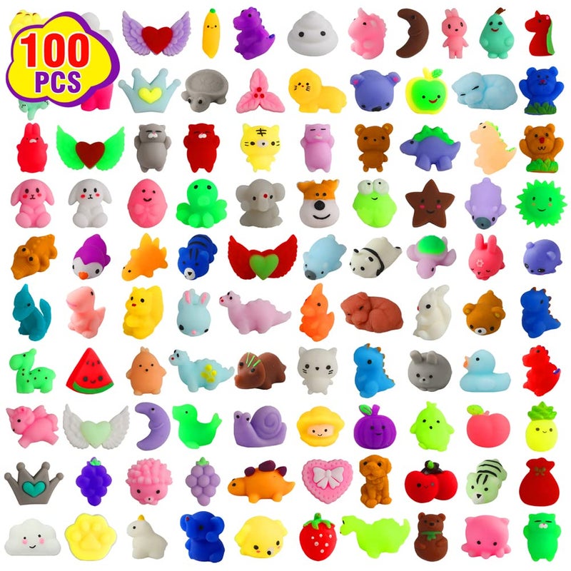 SPOLUX 100 Pcs Kawaii Squishies Party Favors for Kids 4812 Mochi Squishy Toys Treasure Box Toys for Classroom PrizesStress Relief Fidget Toys Birthday Gift for Boys Girls Goodie Bag Pinata Stuffers - Image 2