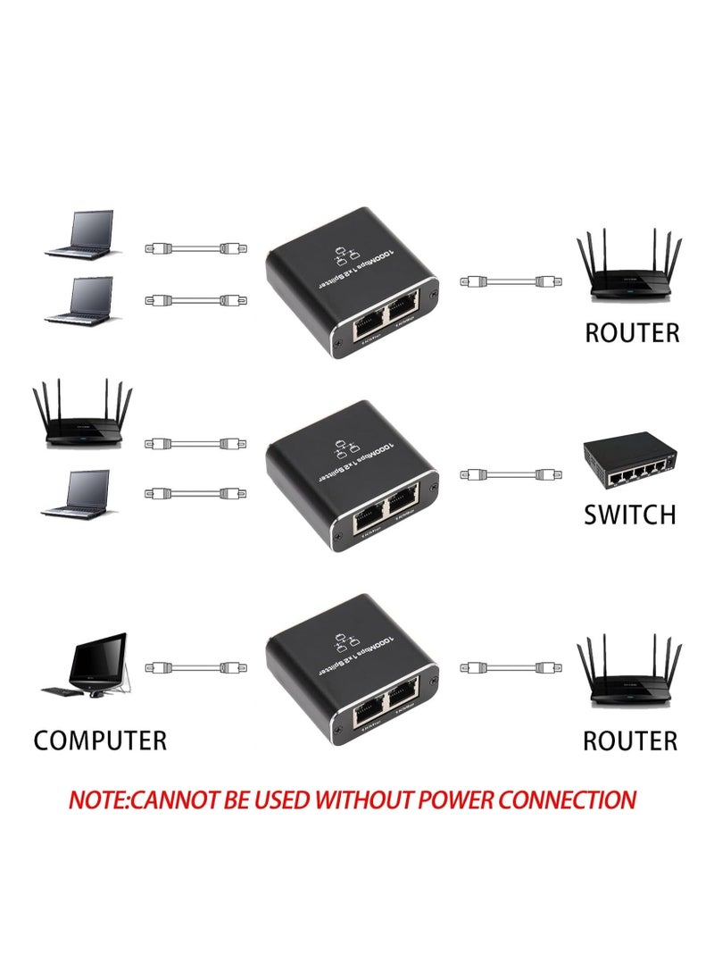 Generic - Ethernet Splitter 1 to 2 High-Speed 1000Mbps, Gigabit Ethernet Splitter, LAN Splitter with USB Power Cable, RJ45 Splitter for Cat5/5e/6/7/8 Cable【2 Devices Simultaneously Networking - Image 1