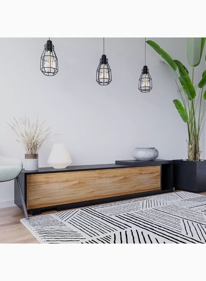 Al Zakharef Furniture Al Zakharef Egde Expandable Entertainment Unit – Modern TV Stand with Adjustable Length, Storage Cabinets & Shelf – Durable Engineered Wood – Walnut & Wenge Finish – Customizable Colors - Image 3