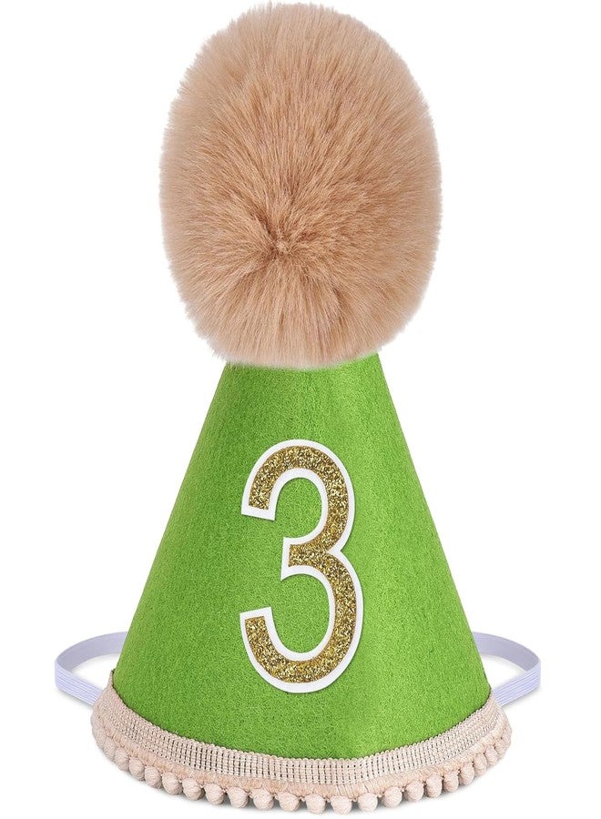 UTOLOVE 3rd Birthday Hat, Toddler Birthday Cone Hat for Girls/Boys, Third Birthday Decorations, Party Crown Outfit, 6 Replaceable Numbers, Ranging from 1/2 to 5 - Image 1
