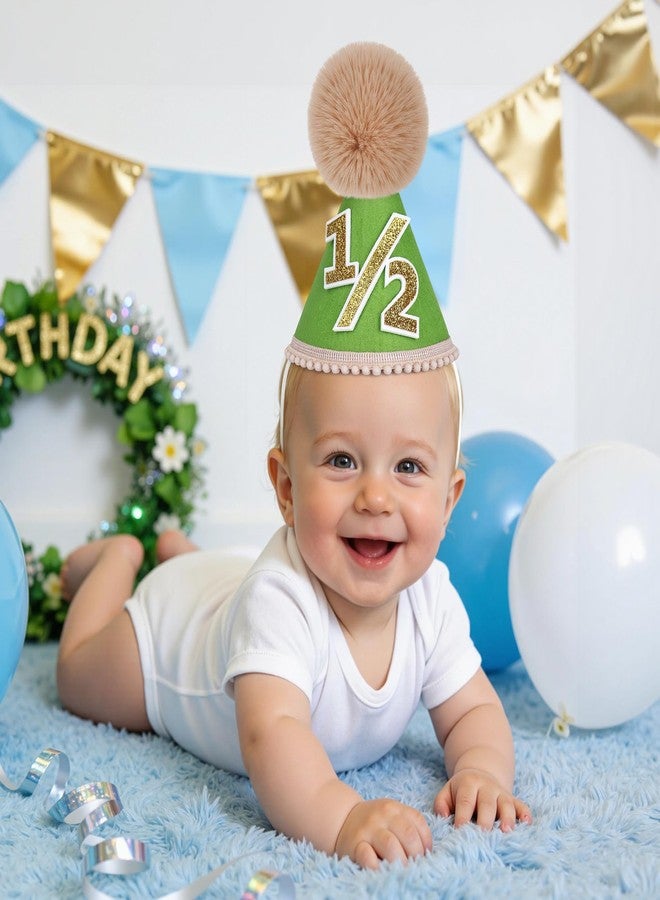 UTOLOVE 3rd Birthday Hat, Toddler Birthday Cone Hat for Girls/Boys, Third Birthday Decorations, Party Crown Outfit, 6 Replaceable Numbers, Ranging from 1/2 to 5 - Image 4