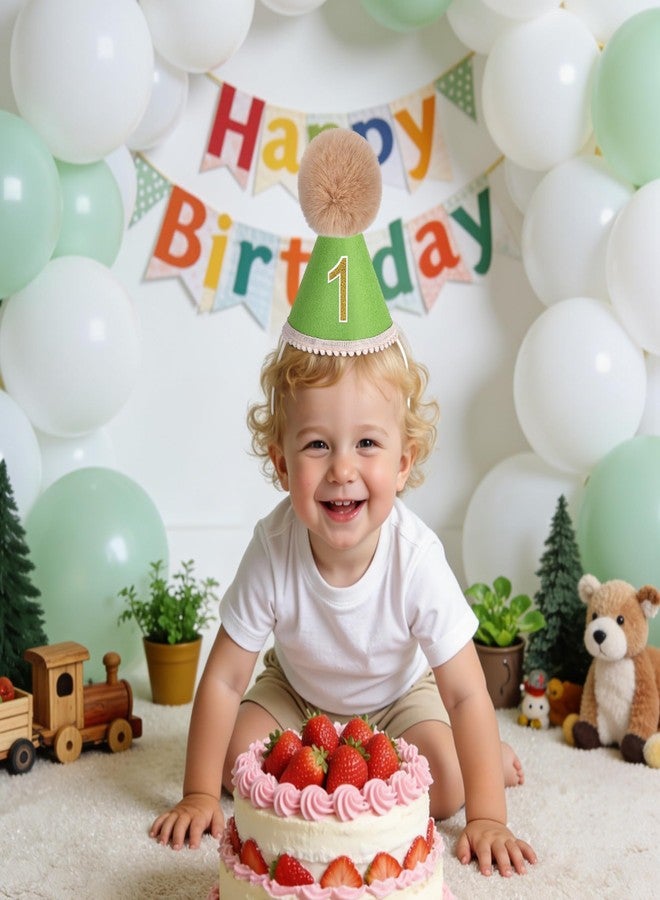 UTOLOVE 3rd Birthday Hat, Toddler Birthday Cone Hat for Girls/Boys, Third Birthday Decorations, Party Crown Outfit, 6 Replaceable Numbers, Ranging from 1/2 to 5 - Image 3