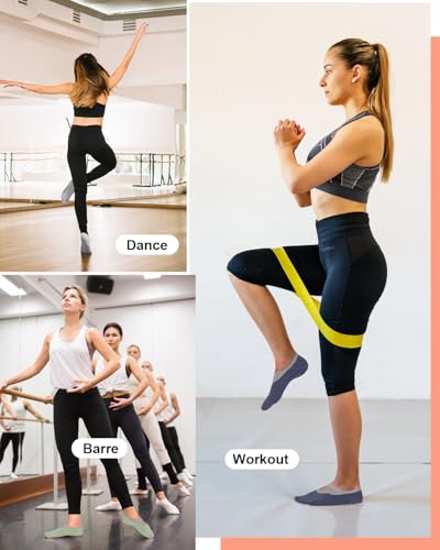 Aoliks Pilates Grip Socks for Women,Non Slip Athletic Socks for Yoga, Barre, Ballet, Barefoot Workout - Image 4