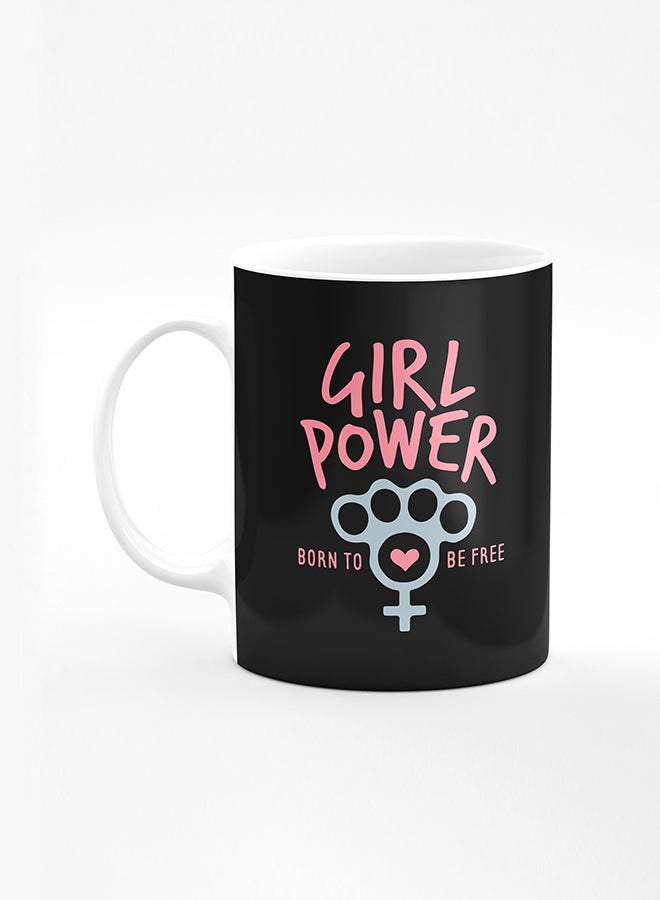 ستايلايزد كوب قهوة مطبوع مصمم بمقبض شديد التحمل 11 أونصة أكواب هدايا شخصية من السيراميك [آمن للاستخدام في الميكروويف ومقاوم للغسل في غسالة الصحون] - طباعة رخامية أسود - Image 1