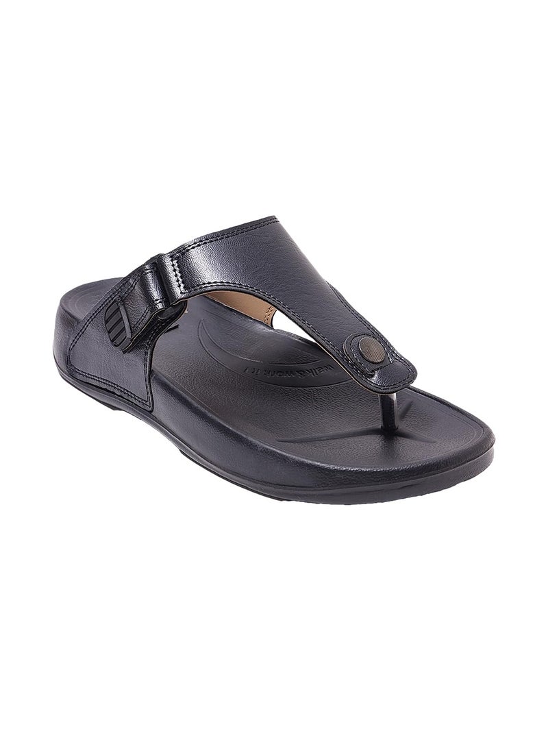 WELCOME Men's Flip Flops, Black, GLF-21, 10 - Image 1
