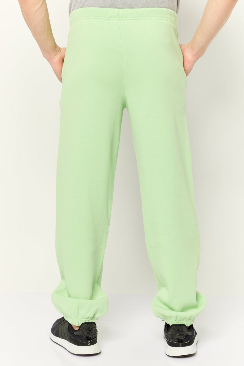 ESPRIT سروال رياضي عادي للرجال بشعار العلامة التجارية، أخضر فاتح - Image 4
