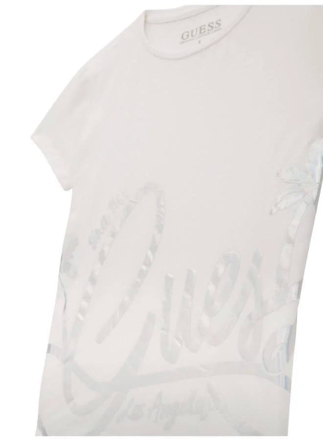 جس Kids Graphic Print Crew Neck T-Shirt