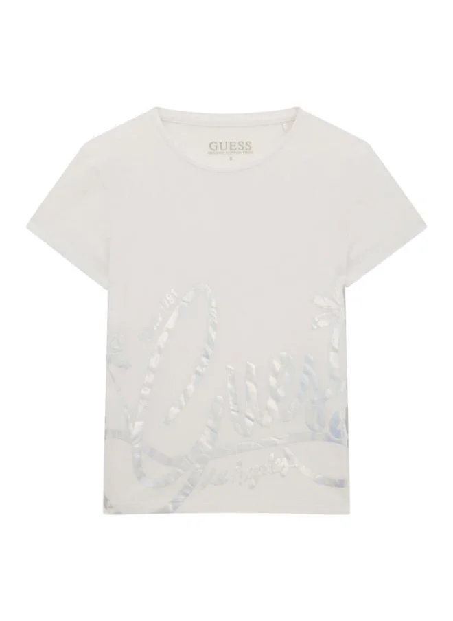 جس Kids Graphic Print Crew Neck T-Shirt