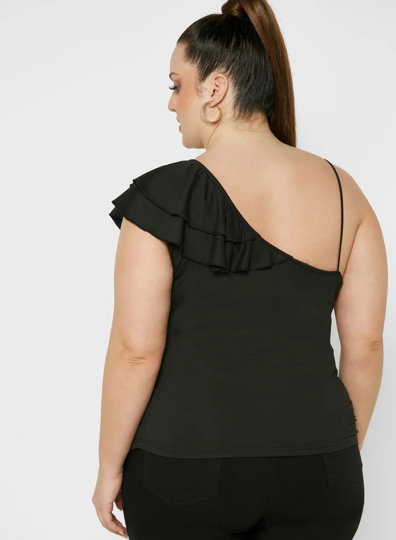 Ginger Plus Frill Detail Top